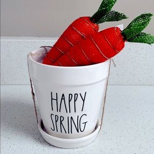 ❗️RAE DUNN DUAL SIDED HAPPY SPRING / 🐥 CHICK FARMHOUSE PLANTER